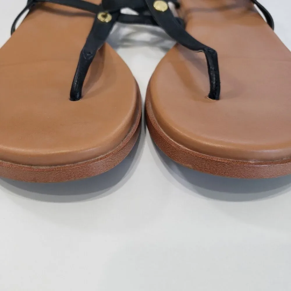 Cole Haan Women's Black Skinny Strap, Thong Sandals, Size 9 B
